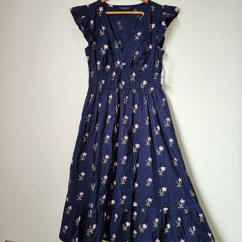 NEW WITH TAG VINEYARD VINES MARTHA'S VINEYARD FLORAL MIDI DRESS SIZE M